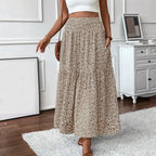 Floral Print Elastic Waist Loose - Piña Colada