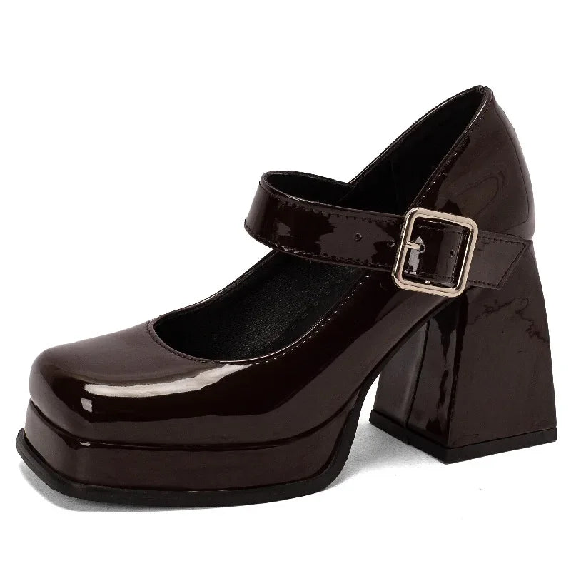 High Heels Pumps Mary Jane Shoes - Piña Colada