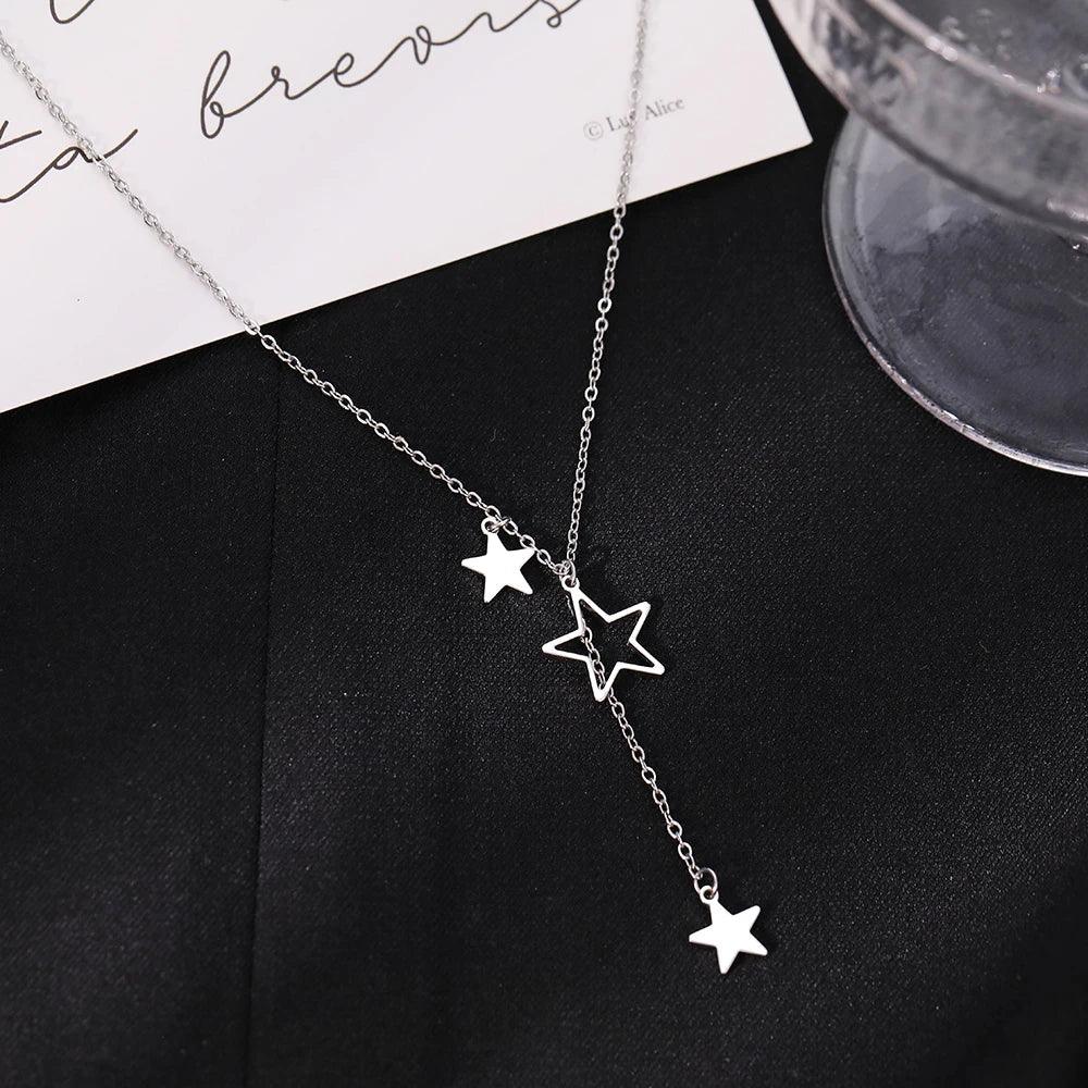 Stainless Steel Stars Necklace - Piña Colada