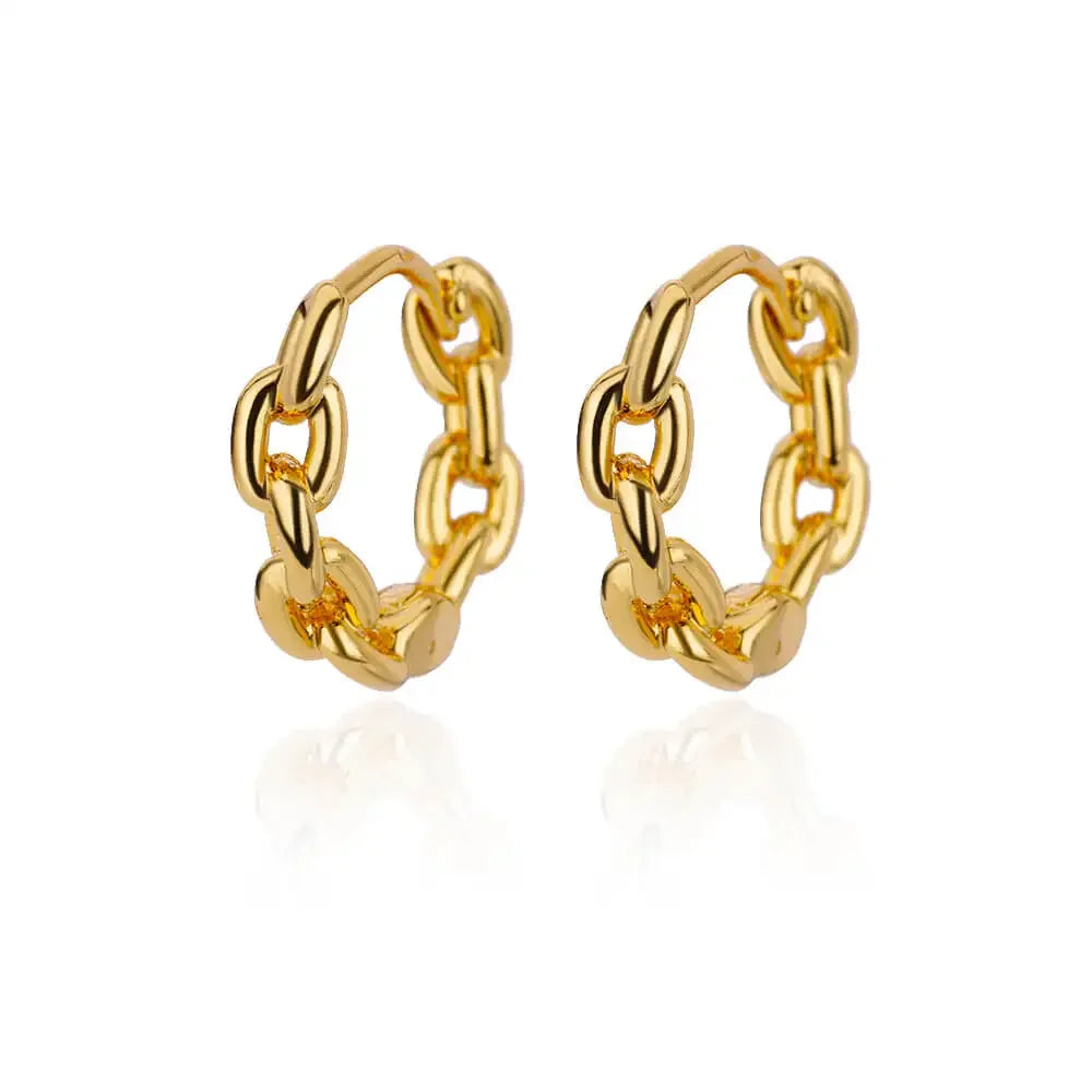 Zircon Polygon Earrings For Women Stainless Steel Geometric - Piña Colada