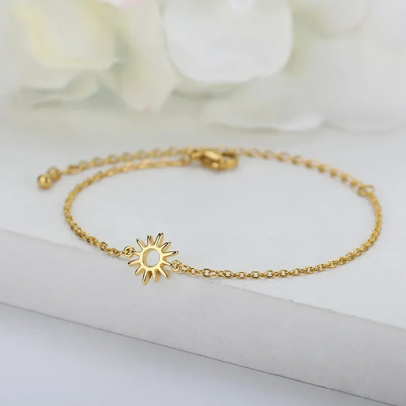 18K Gold-Plated Stainless Steel Cuff Bracelet for Women - Piña Colada