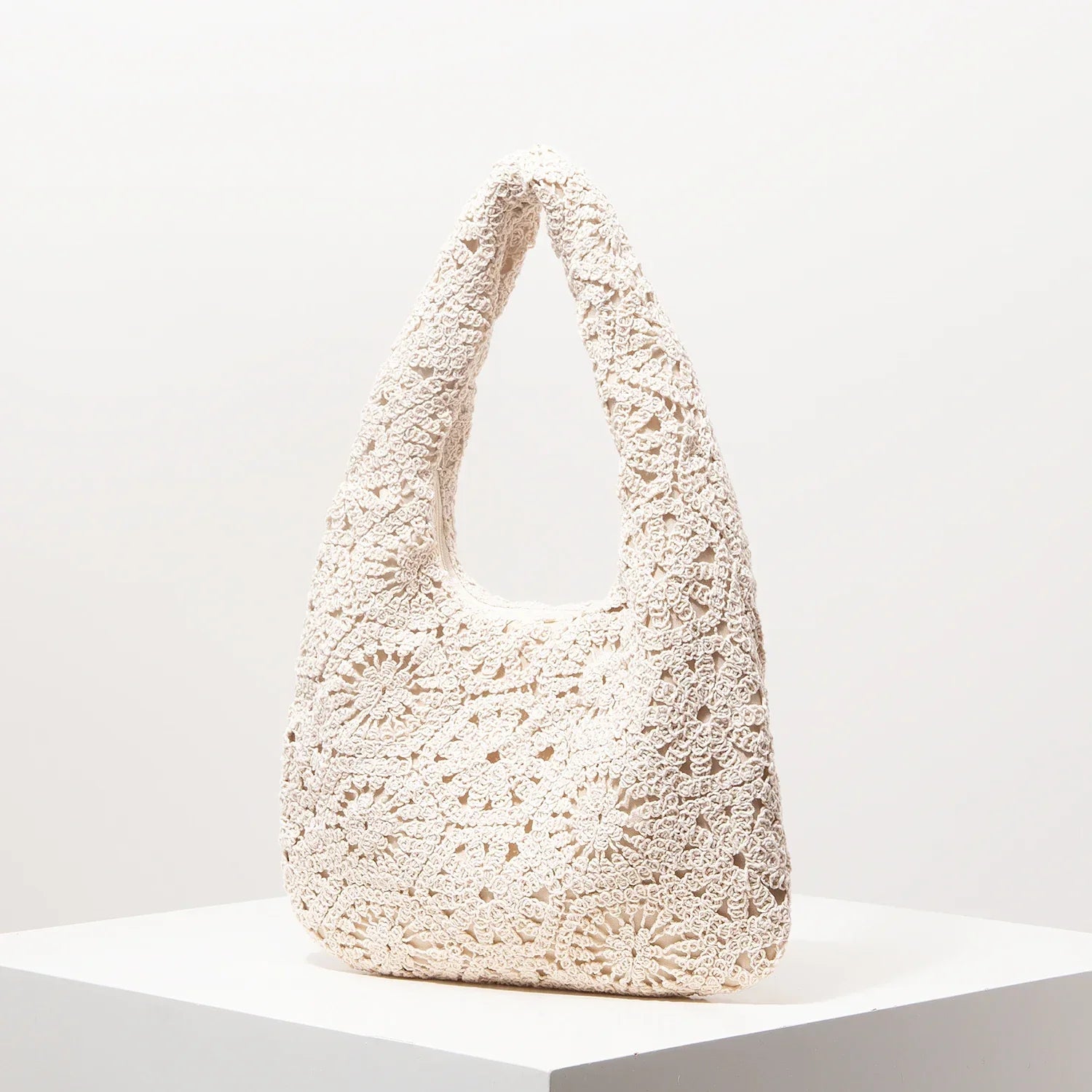Pattern Hollow Shoulder Bag - Piña Colada