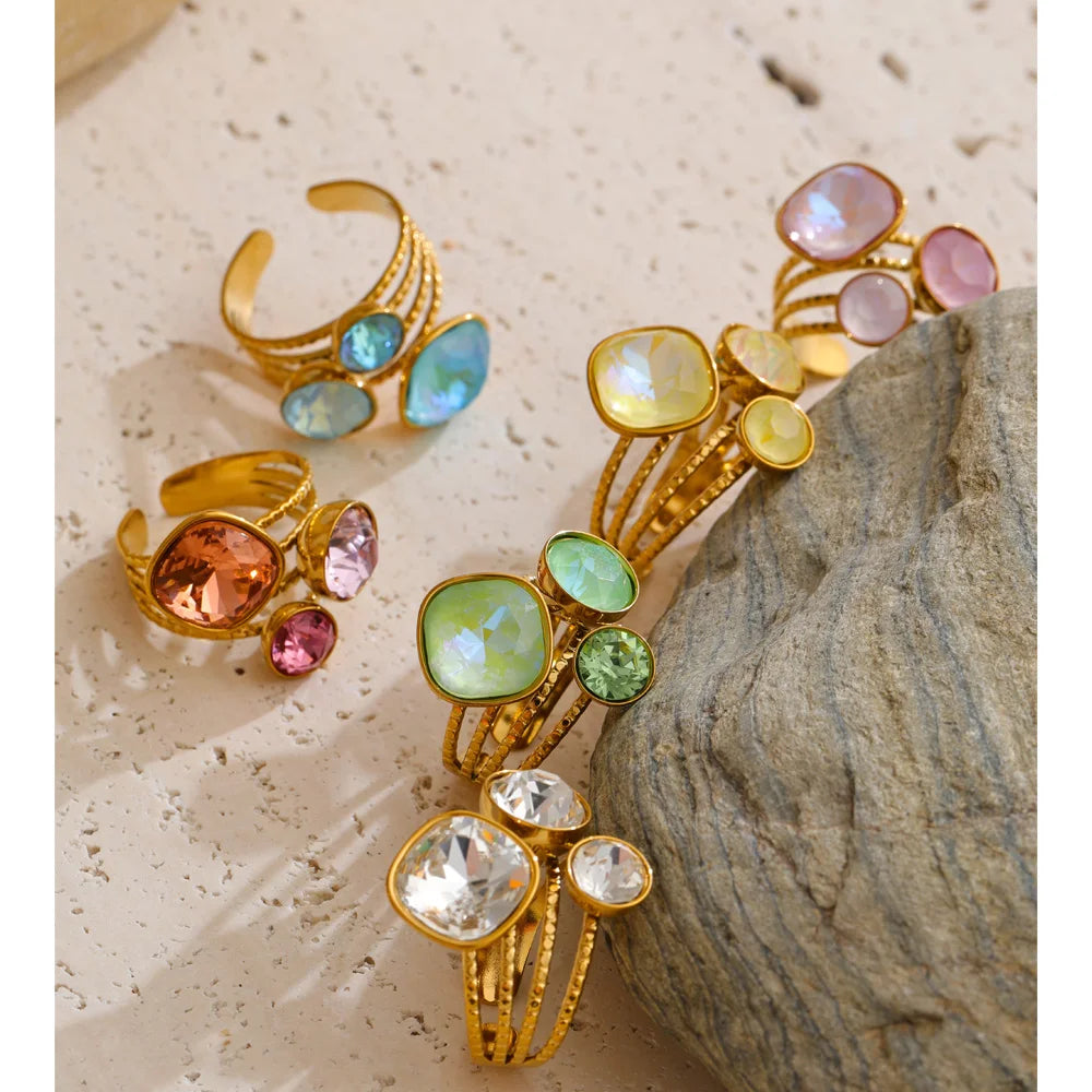 Multi-Color Crystal Ring