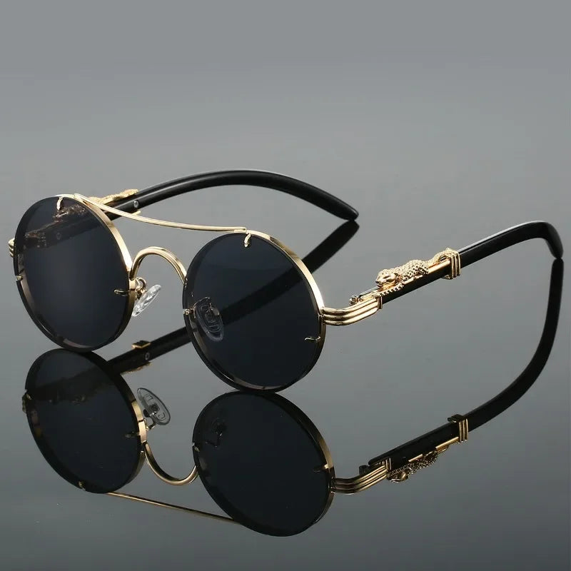 Vintage Round Sunglasses - Piña Colada