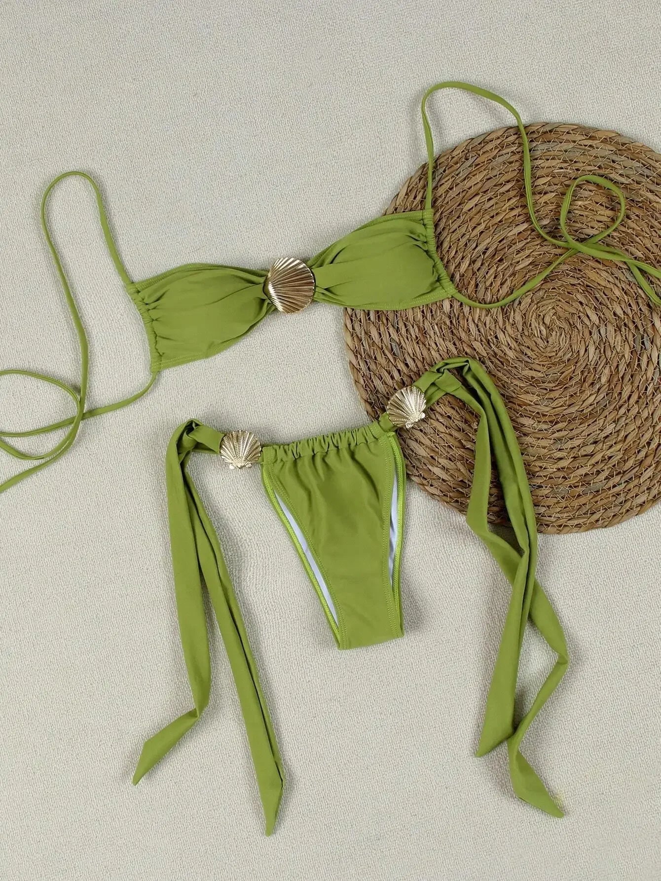 New Metal Shell Bikini - Piña Colada