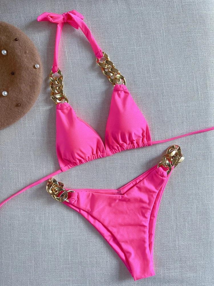 Triangle Bathing Suit - Piña Colada