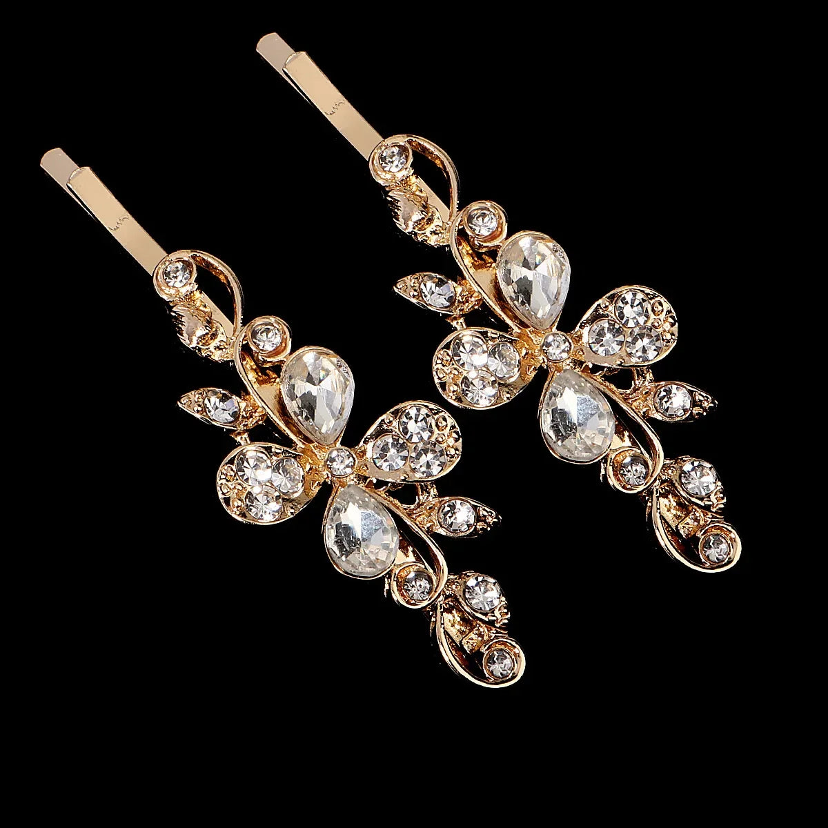 Clear Crystal Hair Pins - Piña Colada