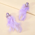 Feather Charm Earrings - Piña Colada