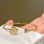 Luxury Rotatable Zircon Four-Leaf - Piña Colada