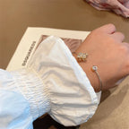 Luxury Rotatable Zircon Four-Leaf - Piña Colada
