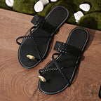 Elegant Flat Gladiator Sandals - Piña Colada