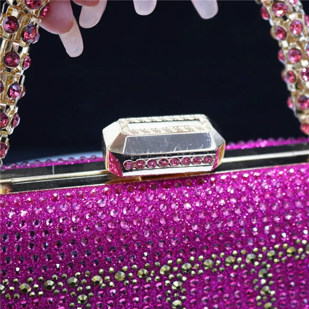 CLUTCH GLITTER BAG FOR EVENING - Piña Colada