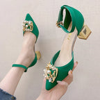 Bling Crystal High Heels Pumps - Piña Colada