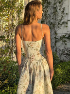 Flower Print Dress Women Summer - Piña Colada