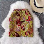 Sequin Mini Skirt - Piña Colada