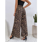 Retro Leopard Print Wide Leg - Piña Colada