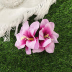 Orchid Flowers Hair Clips - Piña Colada
