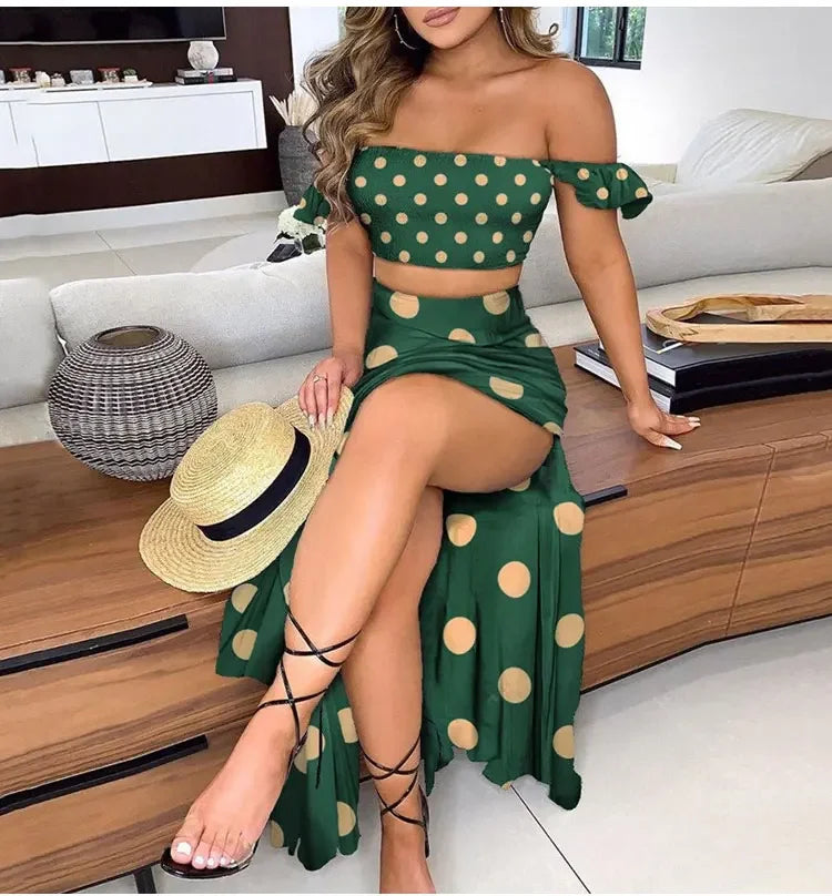 2-Piece Boho Off-Shoulder - Piña Colada