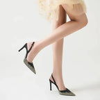 Luxury Rhinestones Gradient Slingbacks Pumps - Piña Colada