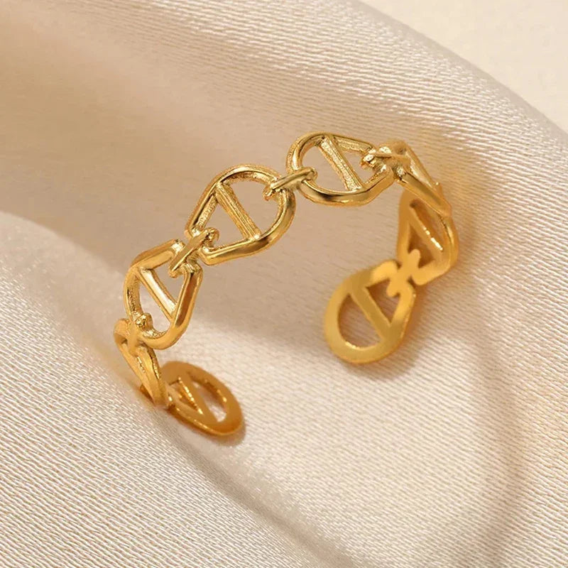Stainless Steel Rings for Women Gold - Piña Colada