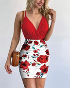 2-Piece Sets V-neck Print Short - Piña Colada