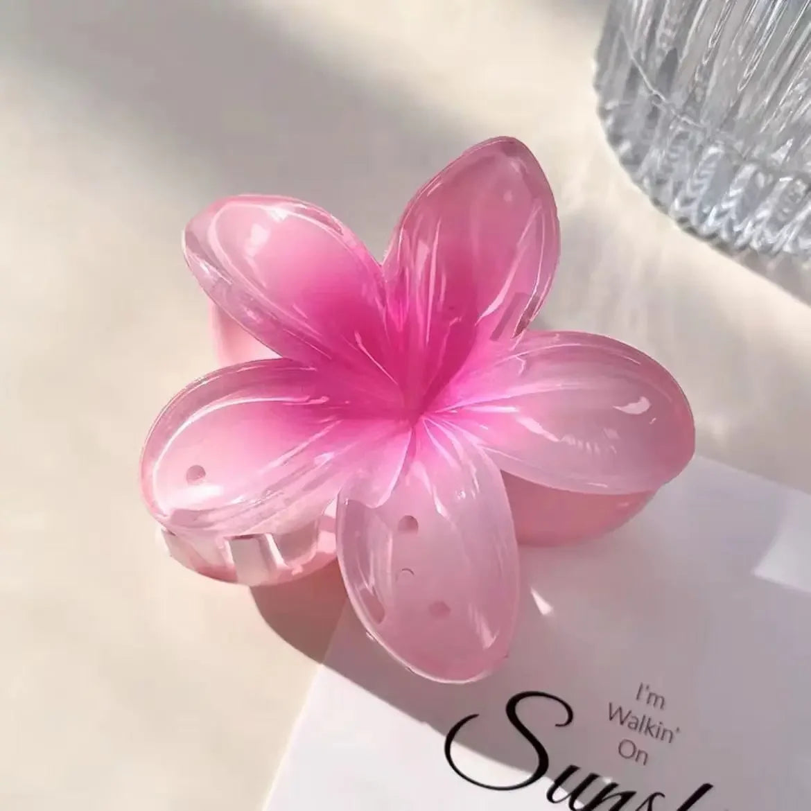 Gradient Hair Clips Women Flower - Piña Colada