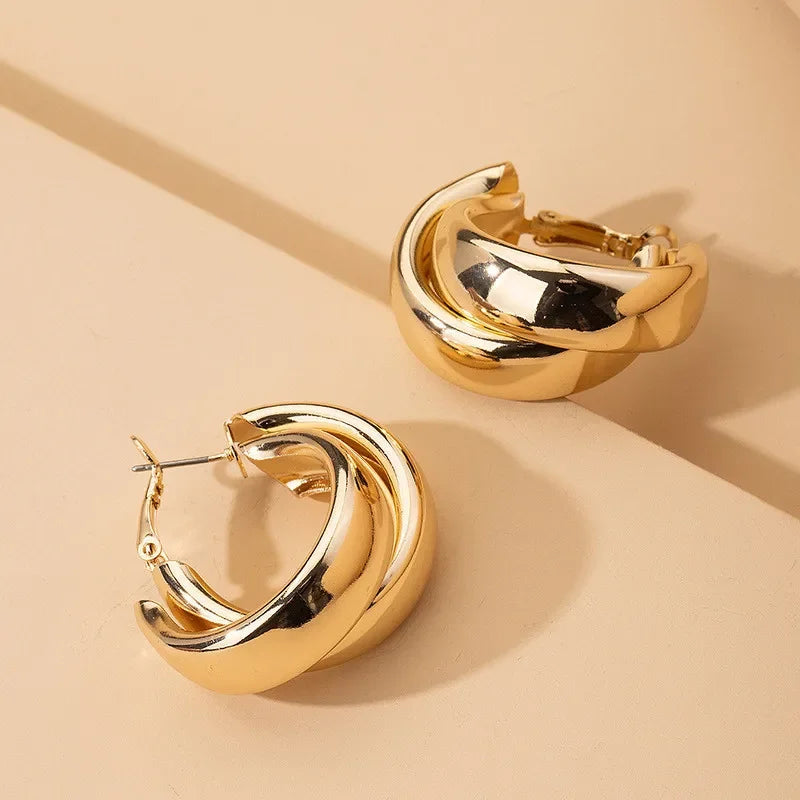 Chunky Hoop Earrings - Piña Colada
