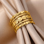 Stainless Steel Zircon Adjustable Ring - Piña Colada
