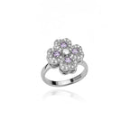Spinner Zircon Heart Four Leaf Clover Rings - Piña Colada