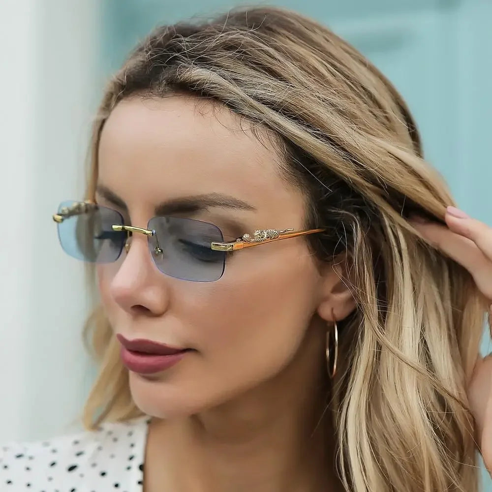 Square Rimless Sunglasses - Piña Colada