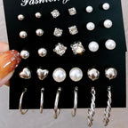 Zircon Crystal Pearl Earrings - Piña Colada