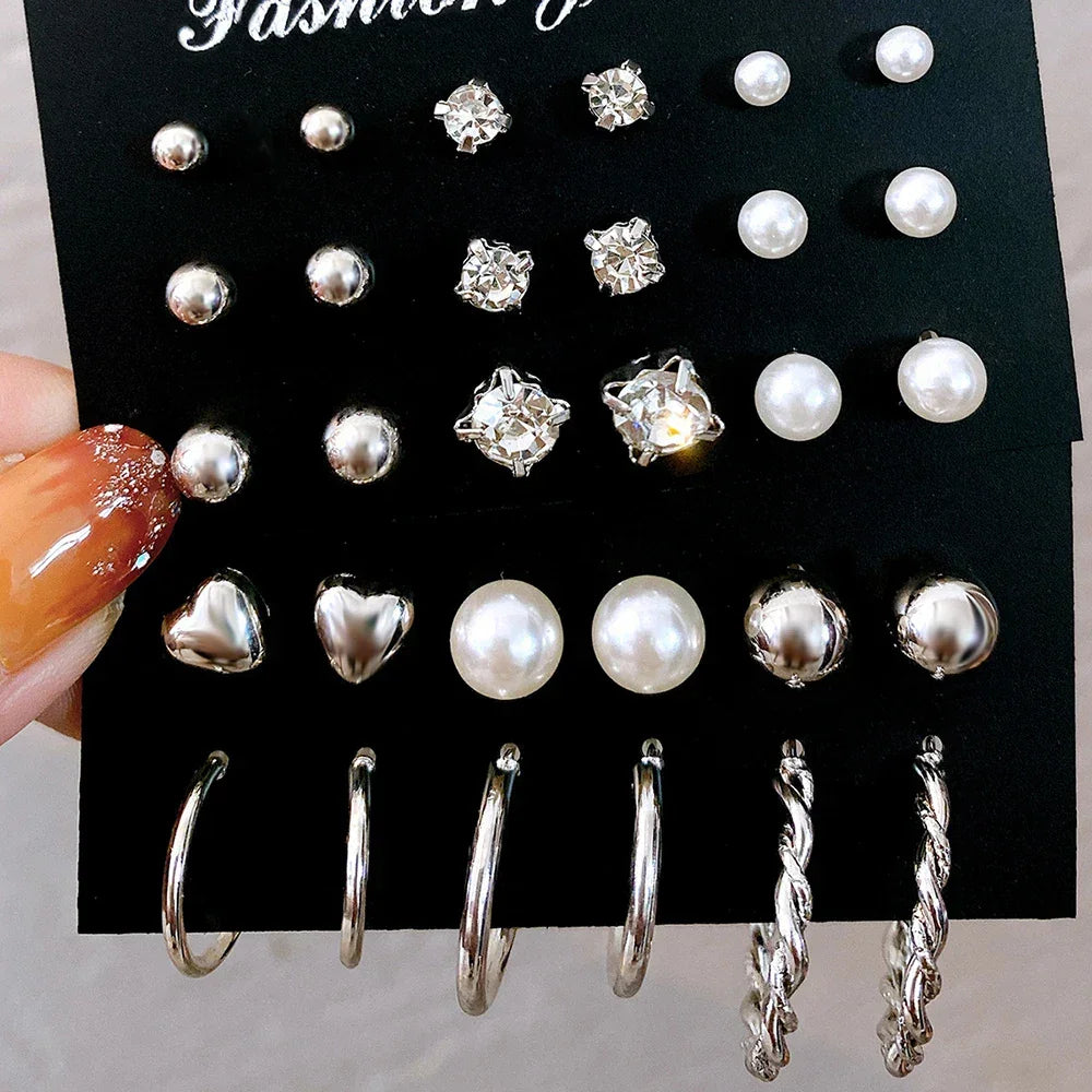 Zircon Crystal Pearl Earrings - Piña Colada