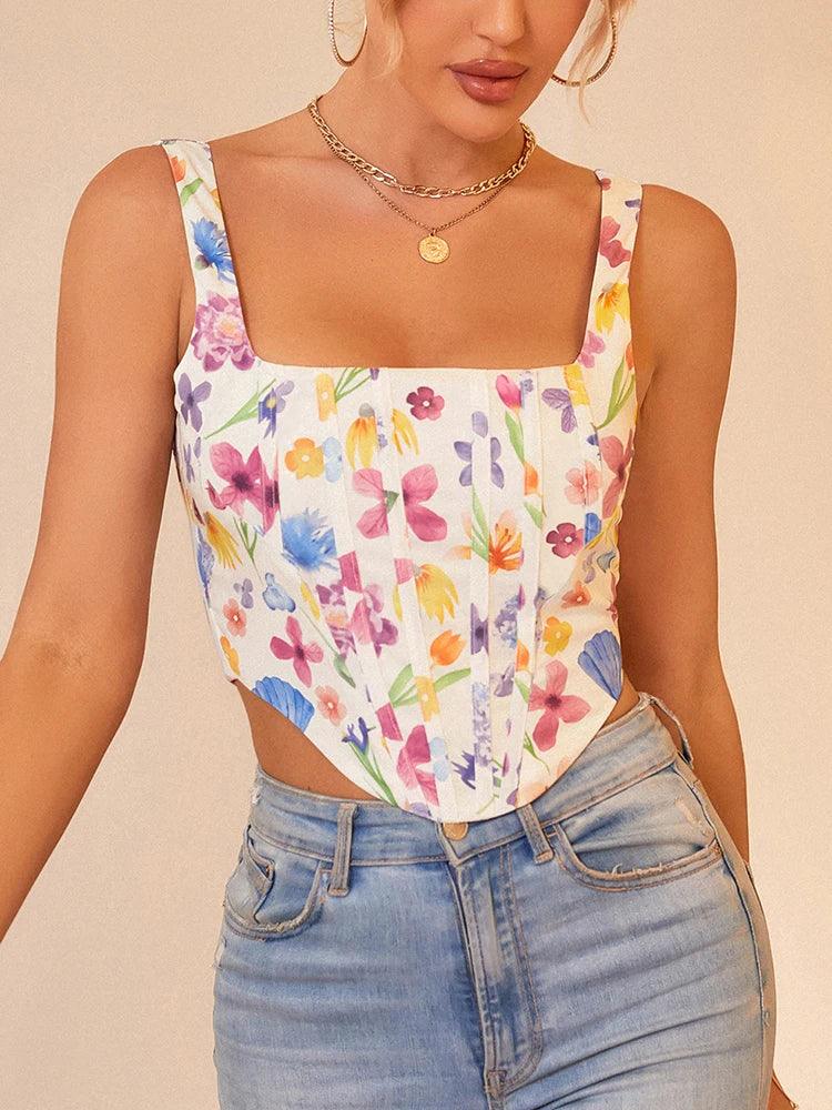 Print Corset Top Women - Piña Colada