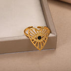Evil Eye Rings Stainless Steel - Piña Colada
