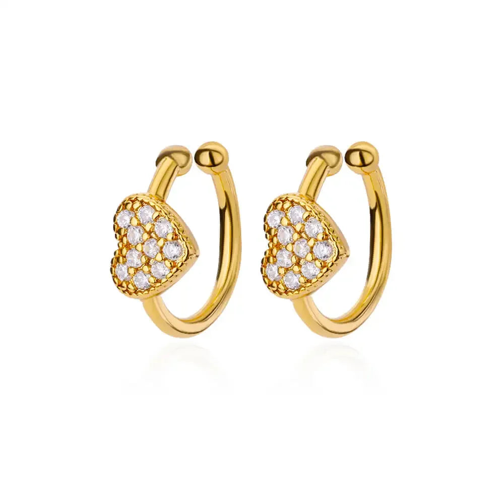 Zircon Polygon Earrings For Women Stainless Steel Geometric - Piña Colada