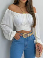 Off Shoulder Blouse - Piña Colada