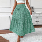 Floral Print Elastic Waist Loose - Piña Colada