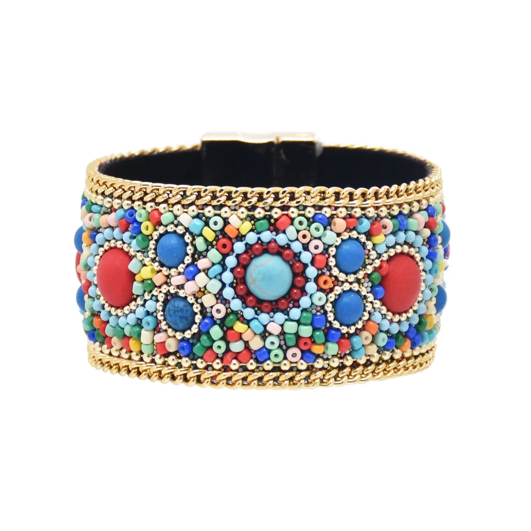 Turquoise Magnetic Snap Bracelet - Piña Colada