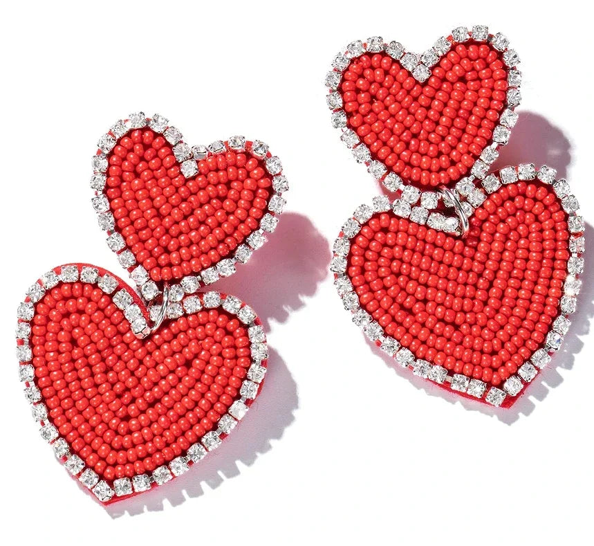 Love Beaded Earrings - Piña Colada