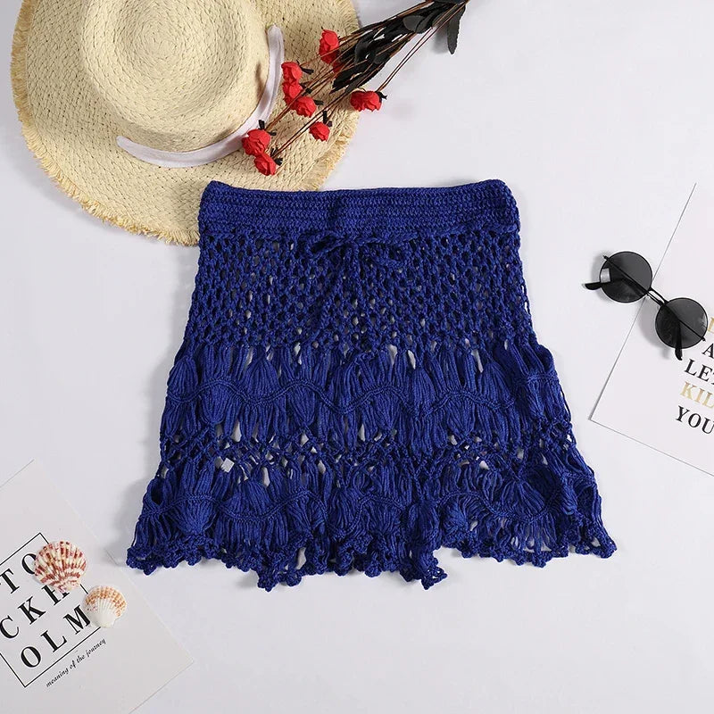 Handmade Crochet Hollow Out Swimwear Cover Up - Piña Colada