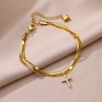 Stainless Steel Gold-Plated Anklet for Women - Piña Colada