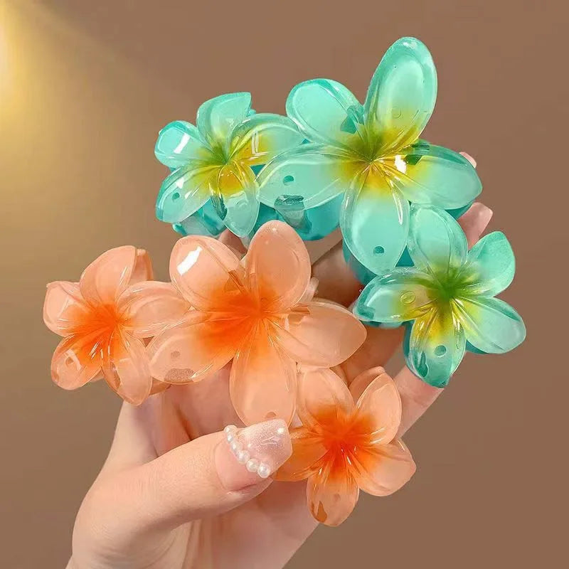 Flower Hair Claw Clips - Piña Colada