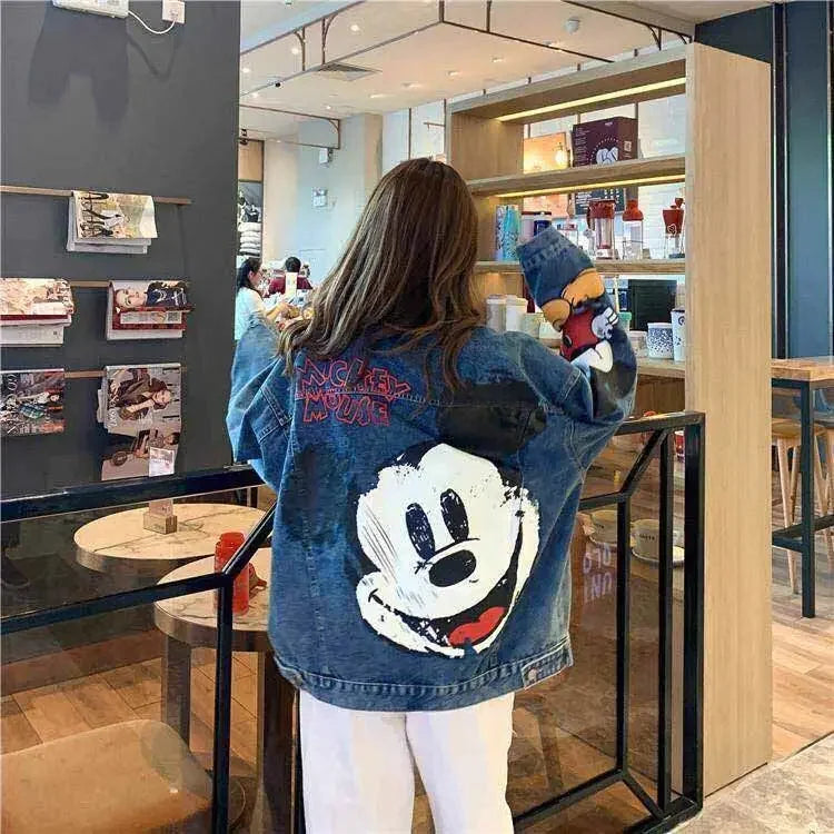 Printed Denim Jacket Cartoon - Piña Colada