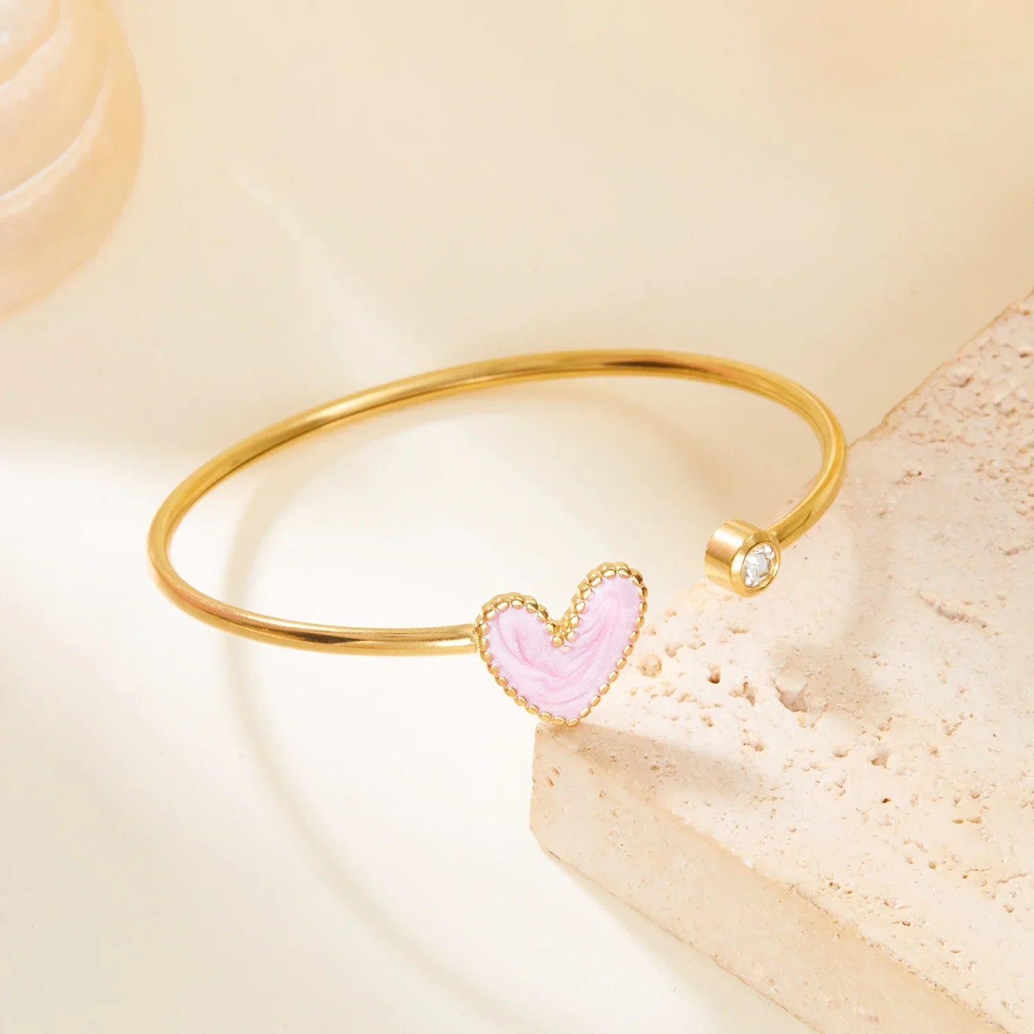 Stainless Steel Love Heart Shape - Piña Colada
