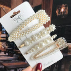 Flower Pearl Hair Clip - Piña Colada