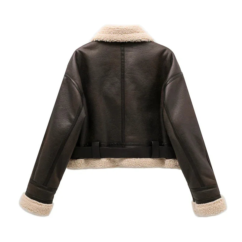 Thick Warm Jacket Coat - Piña Colada