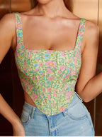 Print Corset Top Women - Piña Colada
