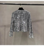 Sequins Jacket Bow Top - Piña Colada