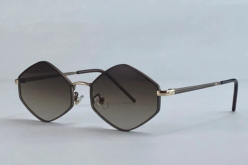 Small Frame Hexagon Punk Sunglasses - Piña Colada