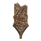 Print Mesh Bodysuit - Piña Colada